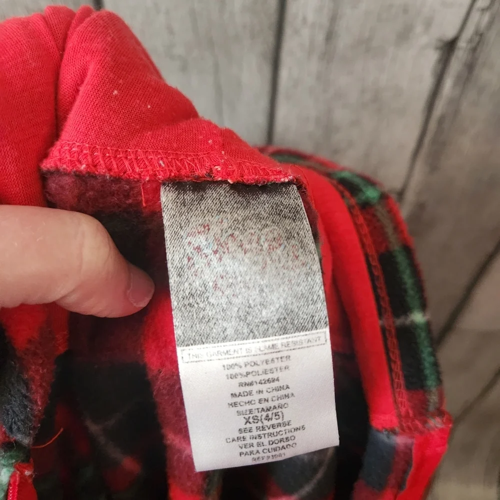 Reindeer Footed Plaid Pajamas‎